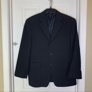 Michael Kors Navy Pinstripe 3 Button Suit Jacket